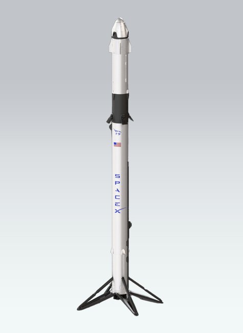 Falcon 9 SpaceX 3D – Foguete de 99,5 cm